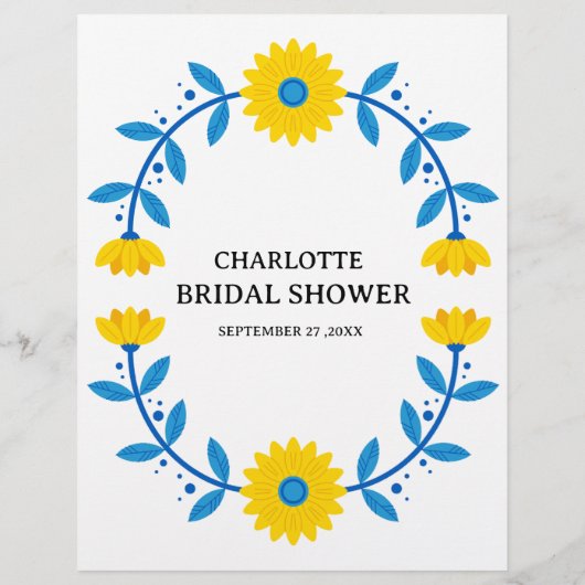 Boho Zonnebloem Zou Ze Liever Bruidsmeubel Shower  Flyer (Achterkant)