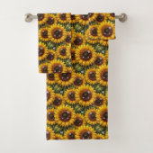 Boho Zonnebloemen en Diamanten Handdoeken Set (Insitu)
