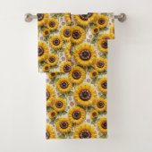 Boho Zonnebloemen en Diamanten Handdoeken Set (Insitu)