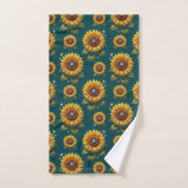 Boho Zonnebloemen en Diamanten Handdoeken Set (Handdoek)