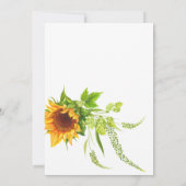 Boho Zonnebloemen Geboorte Aankondiging Fotokaart (Achterkant)