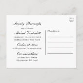 Boho zonnebloemen geel bloemen net getrouwd bruilo aankondigingskaart (Achterkant)