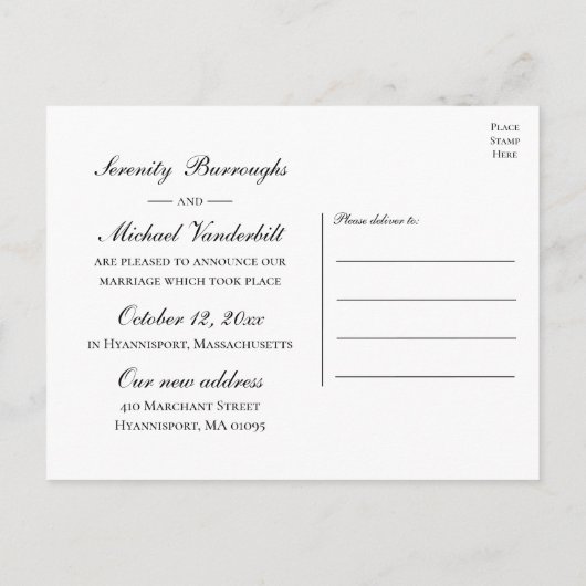 Boho zonnebloemen geel bloemen net getrouwd bruilo aankondigingskaart (Achterkant)