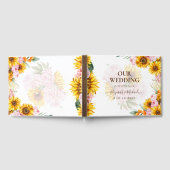 Boho Zonnebloemen Pampas Gras Trouw Gastboek Gastenboek (Volledig)