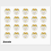 Boho Zonnebloemen Rustiek Vrijgezellenfeest Party  Ronde Sticker (Vel)