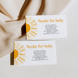 Boho-zonneboeken voor baby ticket informatiekaartje