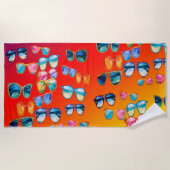 Boho zonnebril Zomervibes Strandlaken (Voorkant)