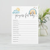 Boho-zonnekaart met gebeden voor baby-activiteit kaart (Staand voorkant)