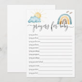 Boho-zonnekaart met gebeden voor baby-activiteit kaart (Voorkant / Achterkant)