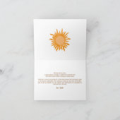 Boho zonneschijn Baby shower Bedankkaart (Binnen)