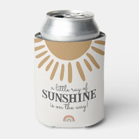 Boho zonneschijn baby shower gunst blikjeskoeler (Blikje Voorkant)