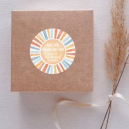 Boho zonneschijn Eerste reis rond de zon verjaarda Ronde Sticker
