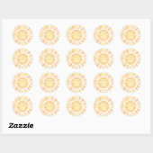 Boho zonneschijn Eerste reis rond de zon verjaarda Ronde Sticker (Vel)