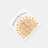 Boho Zonneschijn Geel Baby shower Party Servetten (Hoek)