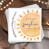 Boho Zonneschijn Geel Baby shower Party Servetten