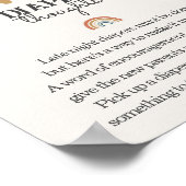 Boho zonneschijn Luier gedachten baby shower teken Poster (Hoek)