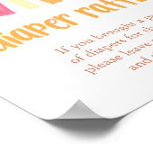 Boho zonneschijn Luier Raffle meisje baby shower t Poster (Hoek)