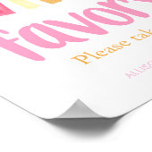 Boho zonneschijn meisje baby shower gunsten teken poster (Hoek)