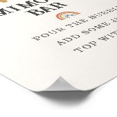 Boho zonneschijn Mimosa Bar baby shower feestbord Poster (Hoek)