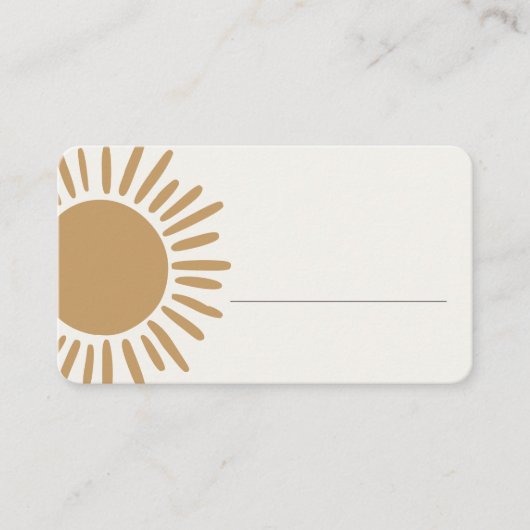 Boho zonneschijn plaats kaart plaatskaartje (Voorkant)