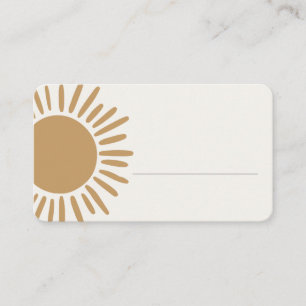 Boho zonneschijn plaats kaart plaatskaartje