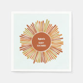 Boho zonneschijn Retro geel Sinaasappel Baby showe Servet (Voorkant)