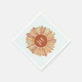 Boho zonneschijn Retro geel Sinaasappel Baby showe Servet (Hoek)