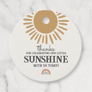 boho zonneschijn verjaardag regenboog gunst tag bedankjes labels