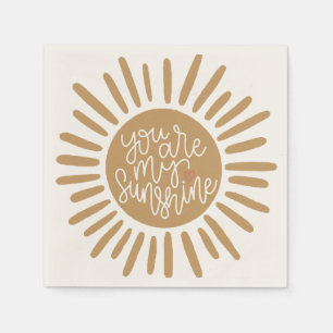 Boho zonneschijn voor verjaardag of baby shower servet