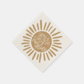 Boho zonneschijn voor verjaardag of baby shower servet (Hoek)