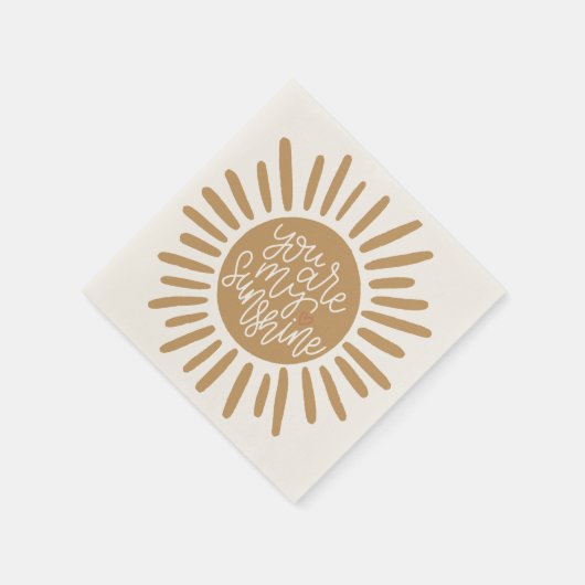 Boho zonneschijn voor verjaardag of baby shower servet (Hoek)