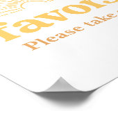 Boho zonneschijn zon Baby shower gunsten teken Poster (Hoek)