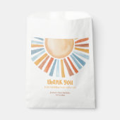 Boho zonneschijn zon verjaardagsfeestje gunsttags bedankzakje (Voorkant)
