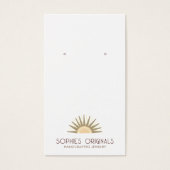 Boho zonnestralen oorbel display visitekaartje (Voorkant)