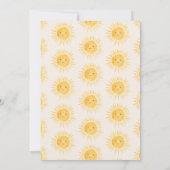 Boho Zonnige Baby Shower Dankkaart Kaart (Achterkant)