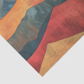 Boho zonsondergang over bergen - Retro aards lands Tissuepapier (Detail)