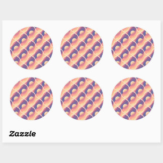 Boho Zonsondergang Ronde Sticker