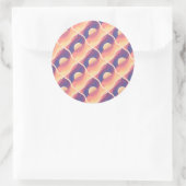 Boho Zonsondergang Ronde Sticker (Tas)