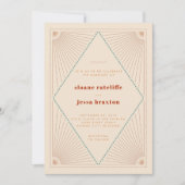 Boho Zuidwest Huwelijk Kaart (Voorkant)