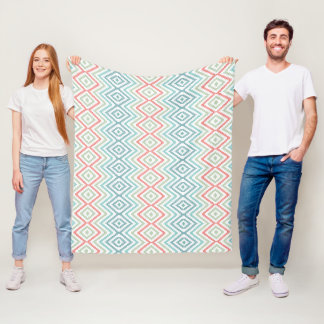 Boho Zuidwestelijke Geometrische Kilim Patroon Fleece Deken