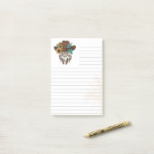 Boho-Zuidwesterse stijl Flair Gelinieerde 3M Post-it® Notes (Op bureau)