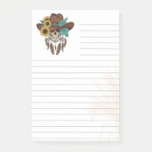 Boho-Zuidwesterse stijl Flair Gelinieerde 3M Post-it® Notes (Voorkant)