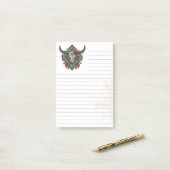 Boho-Zuidwesterse stijl flair gevoerde 3M Post-it® Notes (Op bureau)