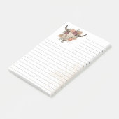 Boho-Zuidwesterse stijl Koeien schedel gelinieerde Post-it® Notes (Schuin)