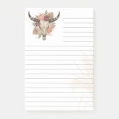 Boho-Zuidwesterse stijl Koeien schedel gelinieerde Post-it® Notes (Voorkant)