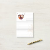Boho-Zuidwesterse stijl Longhorn gelinieerde 3M Post-it® Notes (Op bureau)