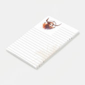 Boho-Zuidwesterse stijl Longhorn gelinieerde 3M Post-it® Notes (Schuin)