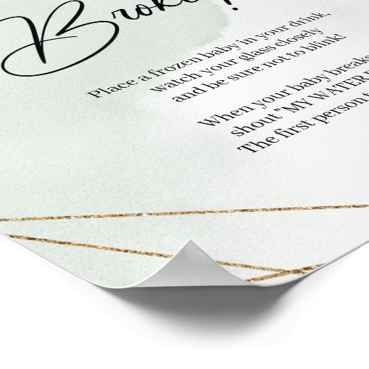 Boho zuigt groen faux goud op mijn waterbroke poster (Hoek)