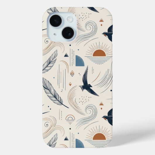 Boho Zwaluww & Zon Hoesje (Achterkant)