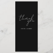 Boho Zwart Botanisch Menu (Achterkant)